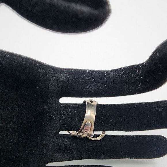 Sterling silver swirl modernist ring - Picture 4 of 5